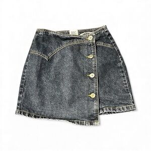 BDG Asymmetrical Button Denim Mini Skirt SZ XS